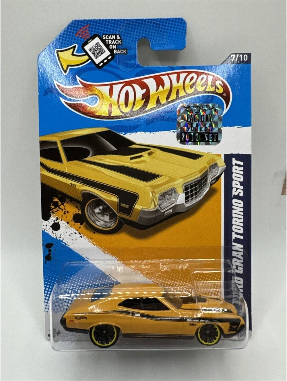 HOT WHEELS 1972 FORD GRAN TORINO SPORT #117/247 MUSCLE MANIA Factory Sealed 2012
